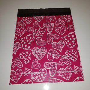 25 Heart Poly Shipping Bags Bundle